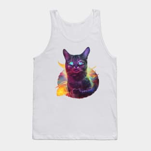 Cat Universe Outer Space Stars Galaxy Astronomy Tank Top